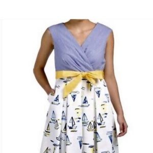 Chet’s B Nautical Sailboat Dress Size 4 E27